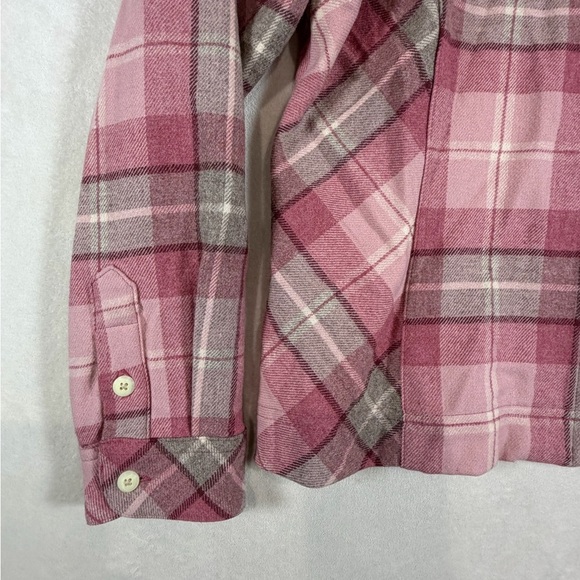 Pendleton 100% Wool Women's Size M Vintage Pink and Gray Plaid Full Zip Coat - Picture 2 of 7